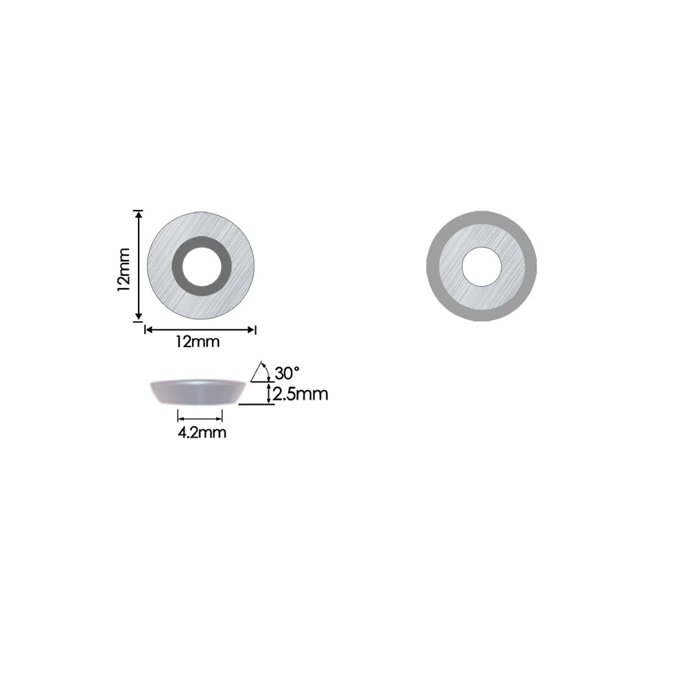 FOXCARBIDE 12mm (1/2″) Round Carbide Cutter Insert Dia Ci3 Hybrid