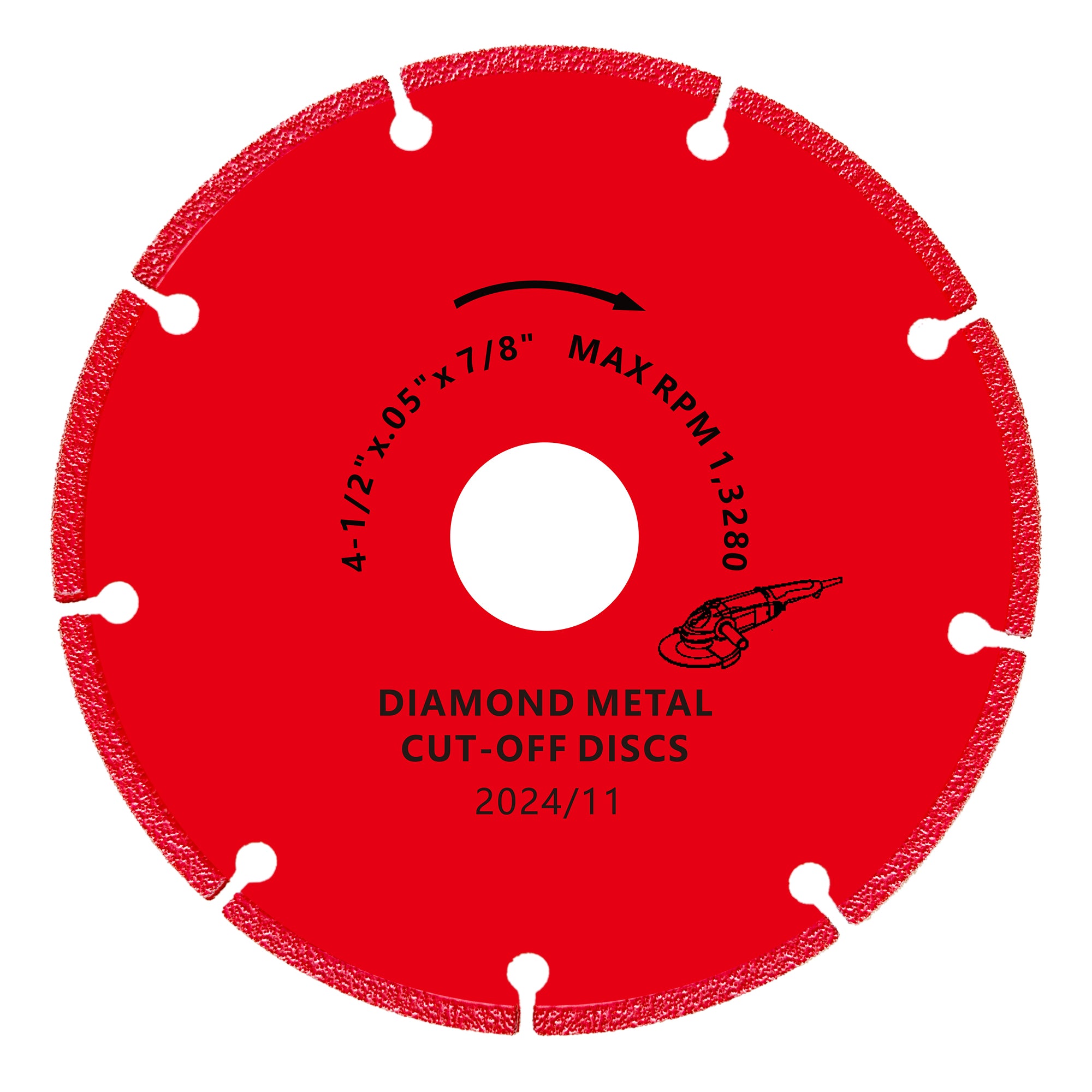 FOXBC 4 1/2 Inch Diamond Cutting Wheel Metal Cut-Off for Angle Grinder, with 5000+ Cuts on Rebar, Stainless Steel, Angle Iron, 7/8" Arbor - 3 Pack