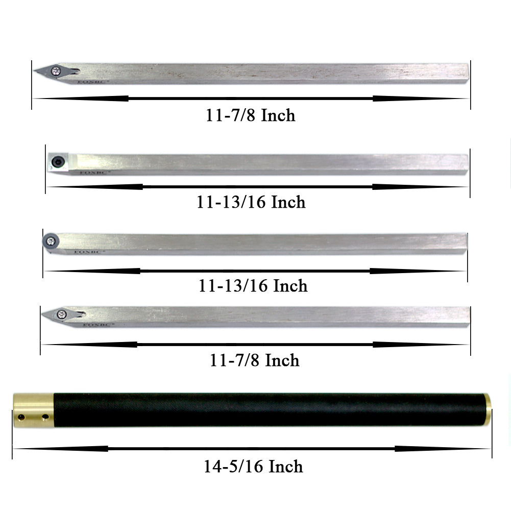 Woodworking Carbide Woodturning Lathe Tool Set With Carbide Insert Cutter Round Aluminum Alloy Handle For Wood Lathe Turning Tool 5PC