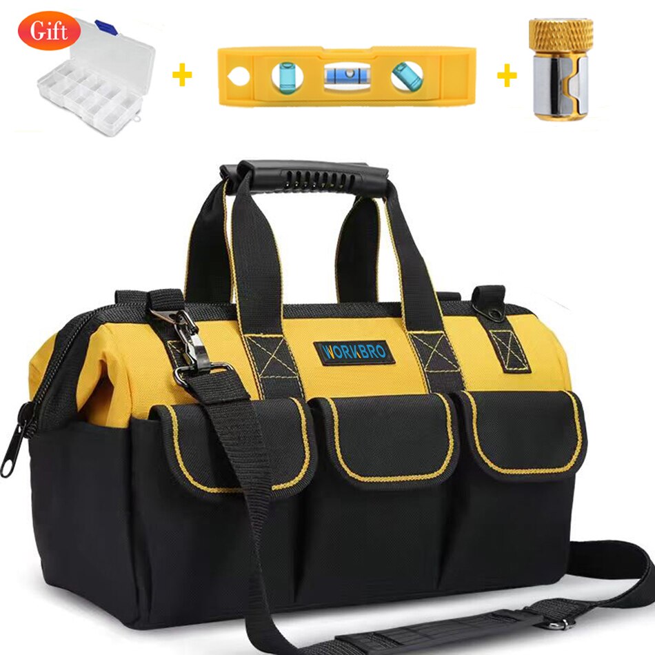 Multi Function Tool Bag Large Capacity Portable Waterproof Storage Bag 1680D Oxford Cloth Wear-Resistant Strong Toolkit