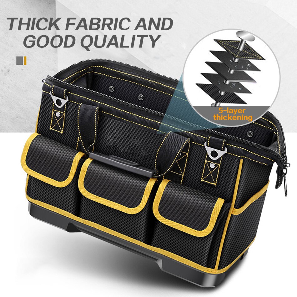 Multi Function Tool Bag Large Capacity Portable Waterproof Storage Bag 1680D Oxford Cloth Wear-Resistant Strong Toolkit